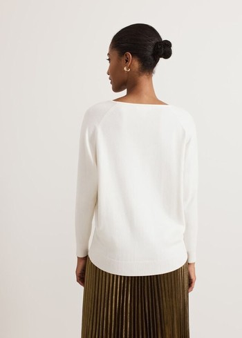 Phase Eight Senita Fine Knitwear White USA | 7065492-UT